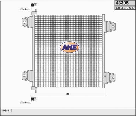 AHE 43395 - Condenser, air conditioning car-mod.net