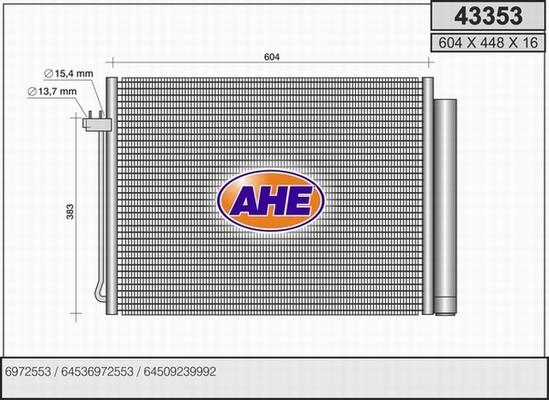 AHE 43353 - Condenser, air conditioning car-mod.net
