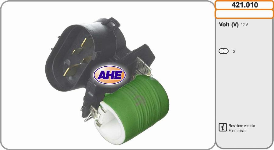 AHE 421.010 - Pre-resistor, electro motor radiator fan car-mod.net