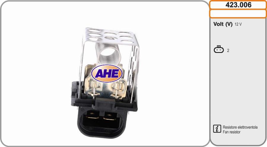 AHE 423.006 - Pre-resistor, electro motor radiator fan car-mod.net