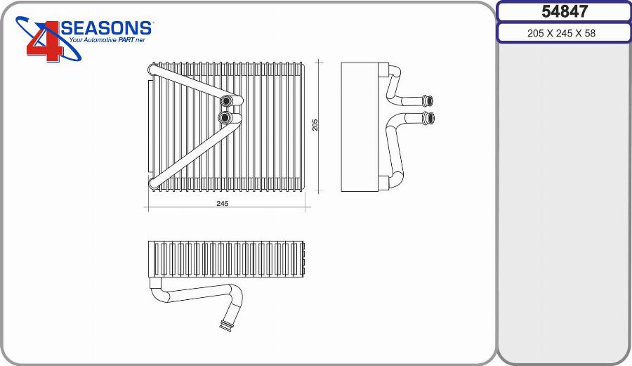 AHE 54847 - Evaporator, air conditioning car-mod.net