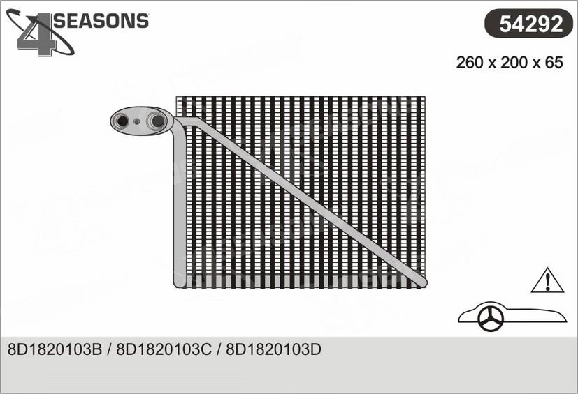 AHE 54292 - Evaporator, air conditioning car-mod.net
