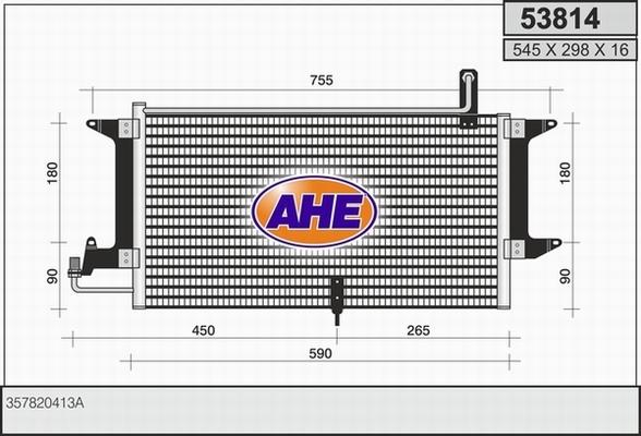 AHE 53814 - Condenser, air conditioning car-mod.net