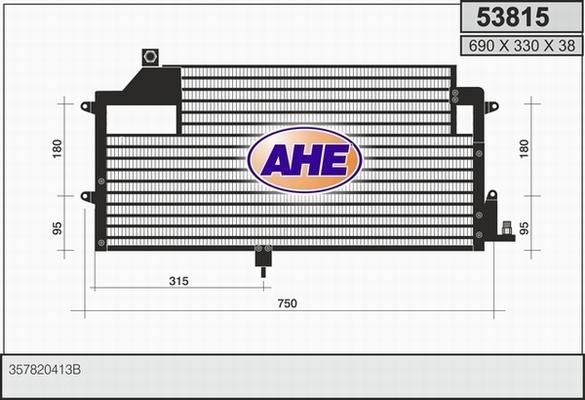 AHE 53815 - Condenser, air conditioning car-mod.net