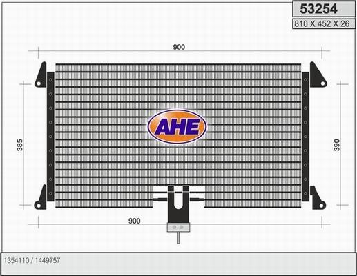 AHE 53254 - Condenser, air conditioning car-mod.net