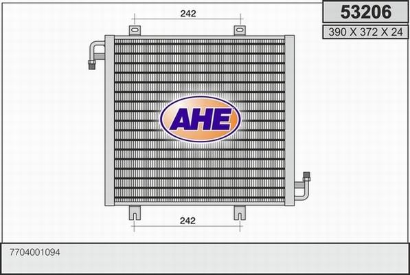 AHE 53206 - Condenser, air conditioning car-mod.net