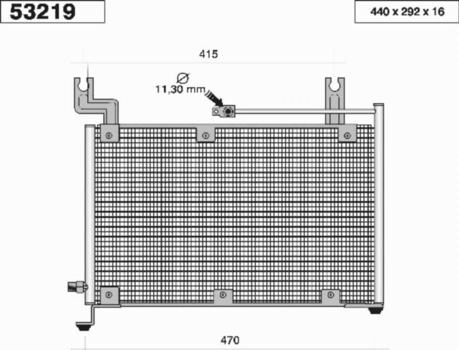 AHE 53219 - Condenser, air conditioning car-mod.net