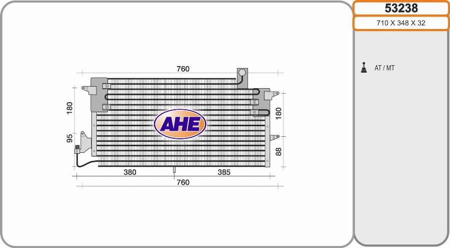AHE 53238 - Condenser, air conditioning car-mod.net