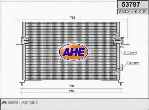 AHE 53795 - Condenser, air conditioning car-mod.net