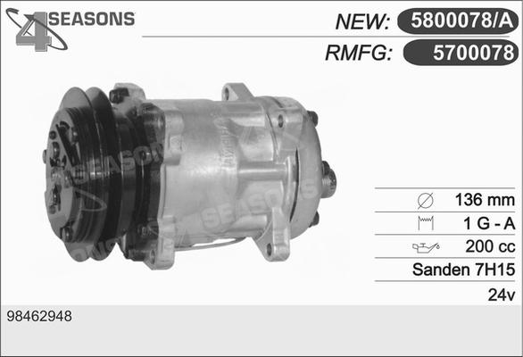 AHE 5700078 - Compressor, air conditioning car-mod.net