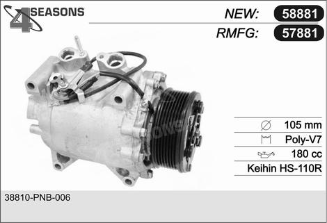 AHE 57881 - Compressor, air conditioning car-mod.net