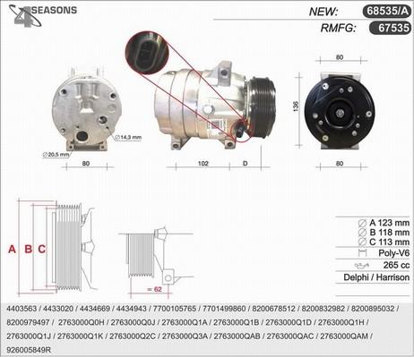 AHE 68535/A - Compressor, air conditioning car-mod.net
