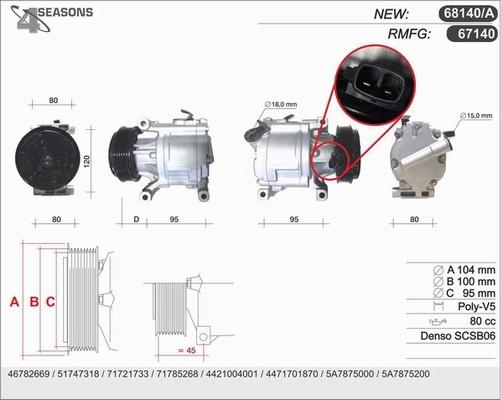 AHE 68140/A - Compressor, air conditioning car-mod.net