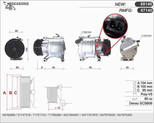 AHE 68140 - Compressor, air conditioning car-mod.net
