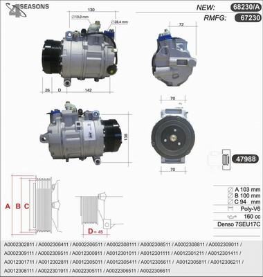 AHE 68230/A - Compressor, air conditioning car-mod.net
