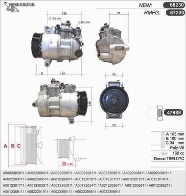 AHE 68230 - Compressor, air conditioning car-mod.net
