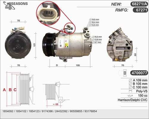 AHE 68271/A - Compressor, air conditioning car-mod.net