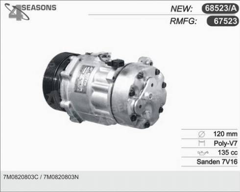 AHE 67523 - Compressor, air conditioning car-mod.net