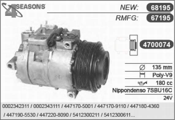 AHE 67195 - Compressor, air conditioning car-mod.net