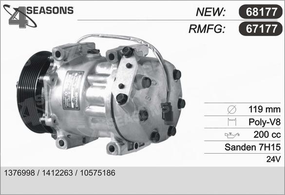 AHE 67177 - Compressor, air conditioning car-mod.net