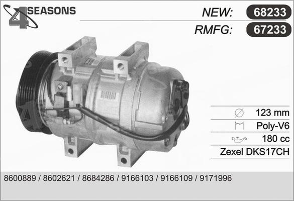 AHE 67233 - Compressor, air conditioning car-mod.net