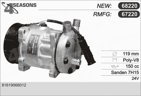 AHE 67220 - Compressor, air conditioning car-mod.net