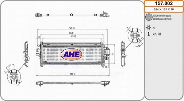 AHE 157.002 - Radiator, engine cooling car-mod.net