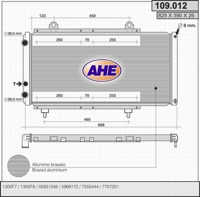 AHE 109.012 - Radiator, engine cooling car-mod.net