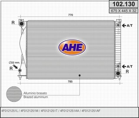 AHE 102.130 - Radiator, engine cooling car-mod.net