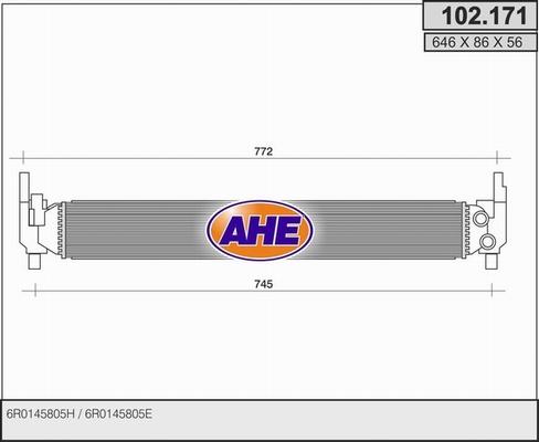 AHE 102.171 - Radiator, engine cooling car-mod.net