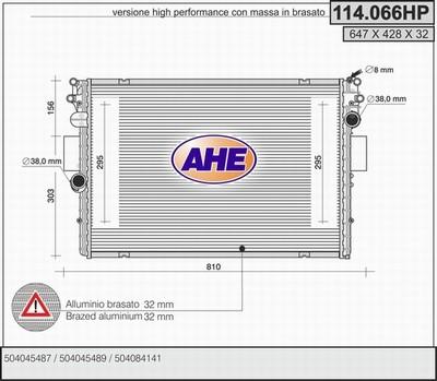 AHE 114.066HP - Radiator, engine cooling car-mod.net