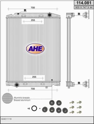 AHE 114.081 - Radiator, engine cooling car-mod.net