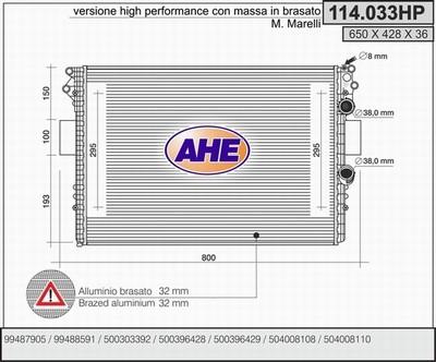 AHE 114.033HP - Radiator, engine cooling car-mod.net