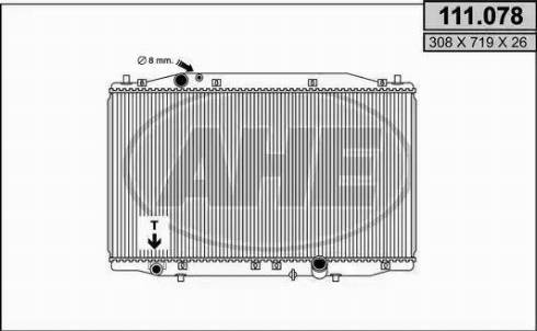 AHE 111.078 - Radiator, engine cooling car-mod.net