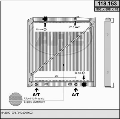 AHE 118.153 - Radiator, engine cooling car-mod.net