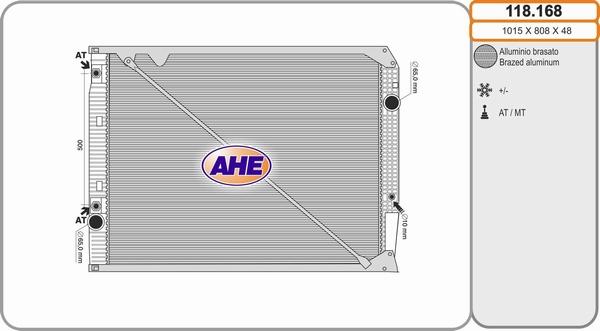 AHE 118.168 - Radiator, engine cooling car-mod.net