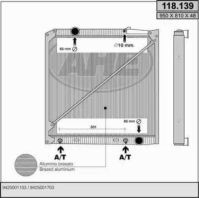 AHE 118.139 - Radiator, engine cooling car-mod.net