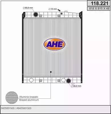 AHE 118.221 - Radiator, engine cooling car-mod.net