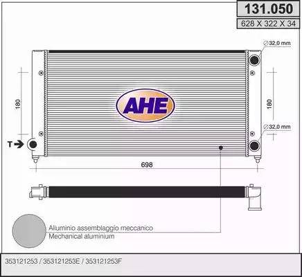 AHE 131.050 - Radiator, engine cooling car-mod.net