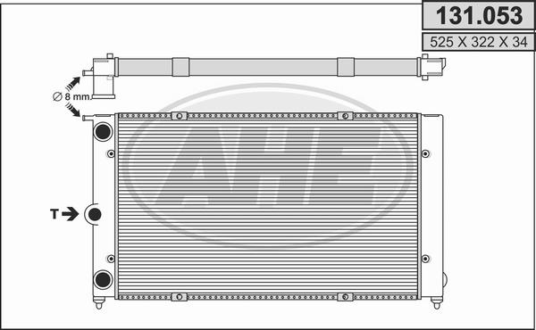 AHE 131.053 - Radiator, engine cooling car-mod.net