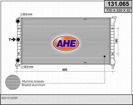 AHE 131.065 - Radiator, engine cooling car-mod.net
