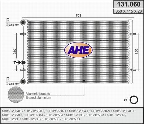 AHE 131.060 - Radiator, engine cooling car-mod.net