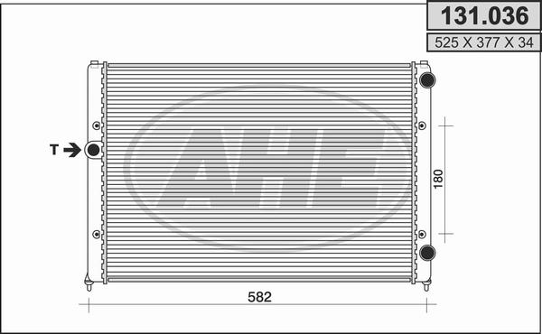 AHE 131.036 - Radiator, engine cooling car-mod.net
