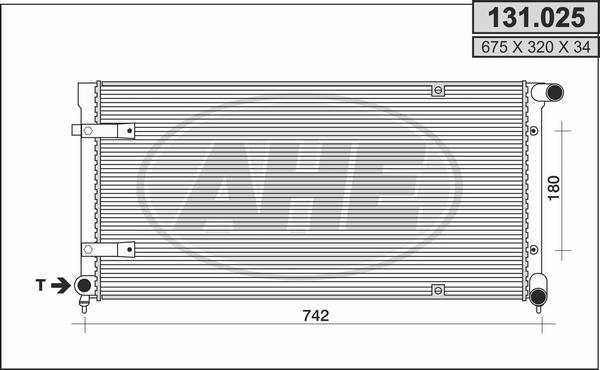 AHE 131.025 - Radiator, engine cooling car-mod.net