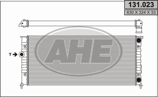 AHE 131.023 - Radiator, engine cooling car-mod.net