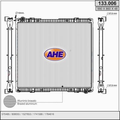 AHE 133.006 - Radiator, engine cooling car-mod.net