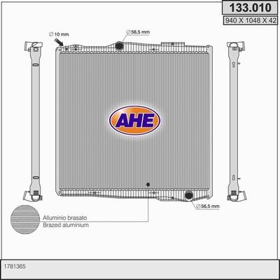 AHE 133.010 - Radiator, engine cooling car-mod.net