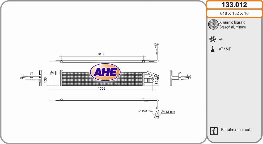 AHE 133.012 - Radiator, engine cooling car-mod.net