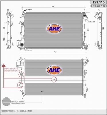 AHE 121.115 - Radiator, engine cooling car-mod.net