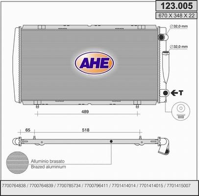 AHE 123.005 - Radiator, engine cooling car-mod.net
